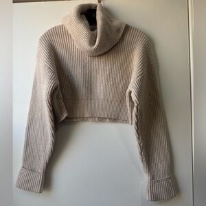 Ronny Kobo Cozy Cream Turtleneck Sweater Sz XS